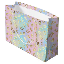 Sacola Para Presentes Grande Pastel Colors Leopard Skin Bandana