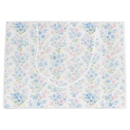 Sacola Para Presentes Grande Pastel Floral