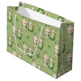 SACOLA PARA PRESENTES GRANDE PASTEL VERDE & CREAM BEBIDAS IRLANDESAS