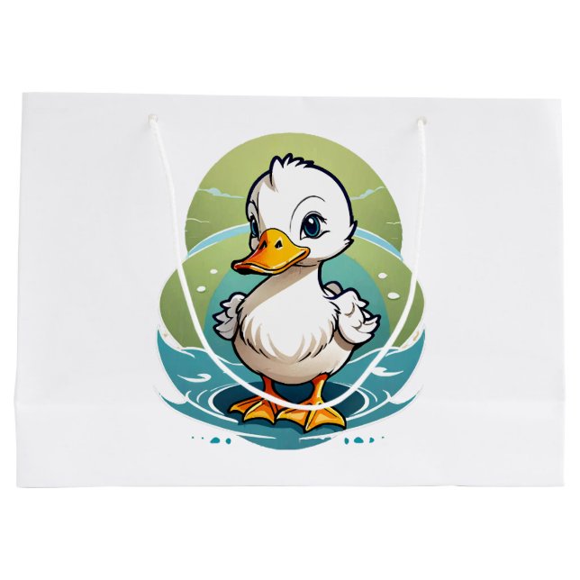 Sacola Para Presentes Grande pato-branco (Verso)