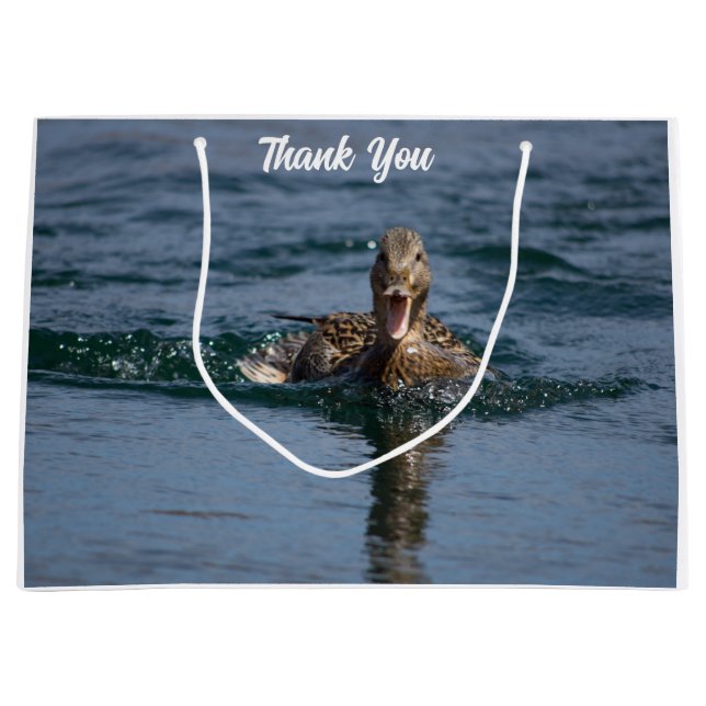 Sacola Para Presentes Grande Pato com bico aberto (Frente)