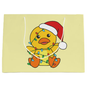 Sacola Para Presentes Grande Pato de Natal Pato Pato de Natal Animais Feriados
