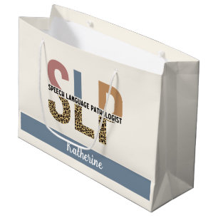 Sacola Para Presentes Grande Patologista Leopard de Discurso SLP Personalizado