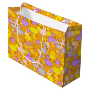Sacola Para Presentes Grande Patos-n-Pontos-Estilo-1-Laranja-GIFT BAG L