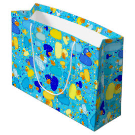 Sacola Para Presentes Grande Patos-n-Pontos-Estilo-3-Azul, 2-GIFT BAG L