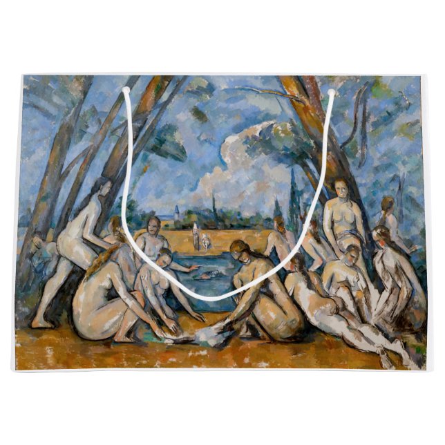 Sacola Para Presentes Grande Paul Cezanne - Os Grandes Banhistas (Frente)