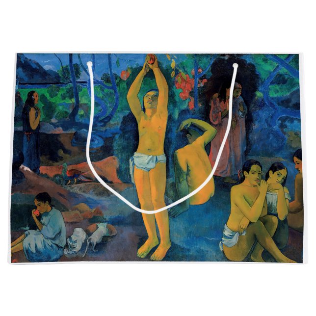 Sacola Para Presentes Grande Paul Gauguin - De Onde Vimos? (Frente)