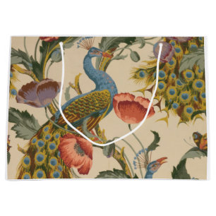 Sacola Para Presentes Grande Pavão e saco de presentes floral