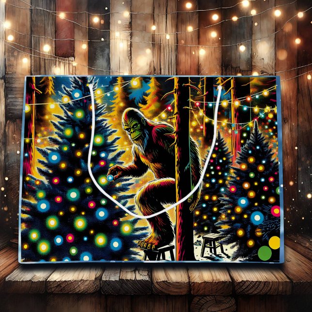 Sacola Para Presentes Grande Pé Grande de Natal lendário (Criador carregado)