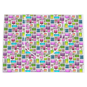 Sacola Para Presentes Grande Pedras preciosos e mãe de pérolas