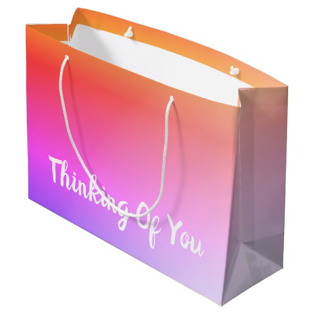 Sacola Para Presentes Grande Pensamento Super Bonito De Você (Verso inclinado)