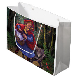 Sacola Para Presentes Grande Pequeno Chapéu Vermelho