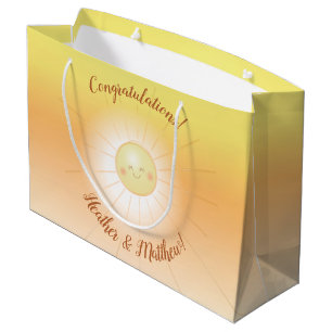Sacola Para Presentes Grande Pequeno Raio Sol Chá de fraldas