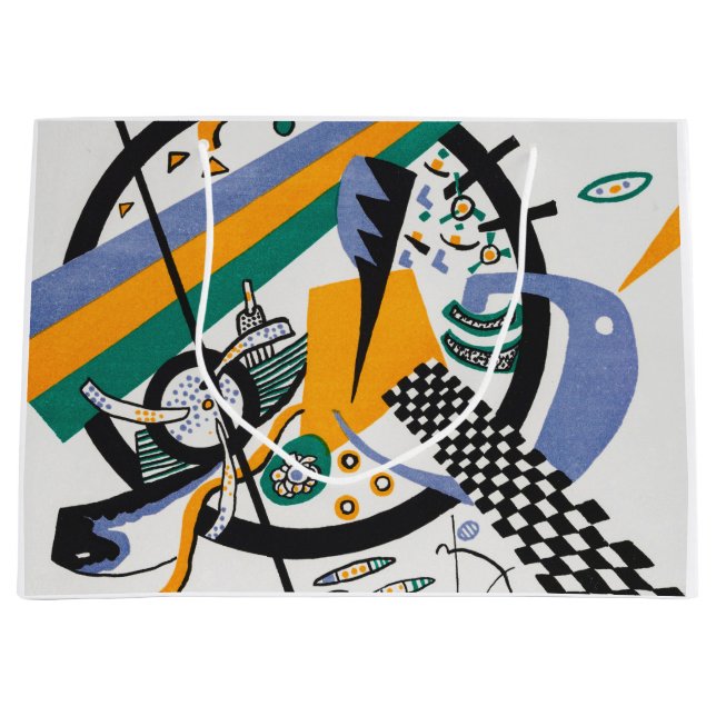 Sacola Para Presentes Grande Pequenos mundos IV, Abstrato, Wassily Kandinsky (Frente)