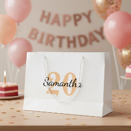 Sacola Para Presentes Grande Personalised Birthday Gift Bag, Birthday Gift Bag