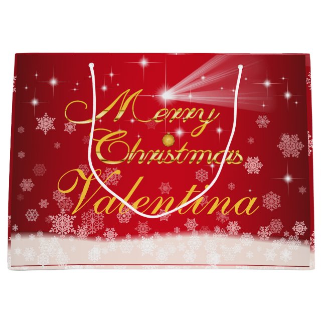 Sacola Para Presentes Grande personalisierbare Geschenktüte für Weihnachten (Frente)
