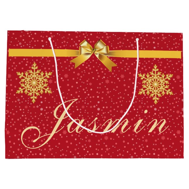 Sacola Para Presentes Grande personalisierbare weihnachtliche Geschenktüte (Verso)