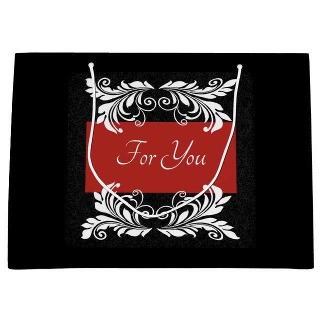 Sacola Para Presentes Grande Personalizado Dramático (Frente)