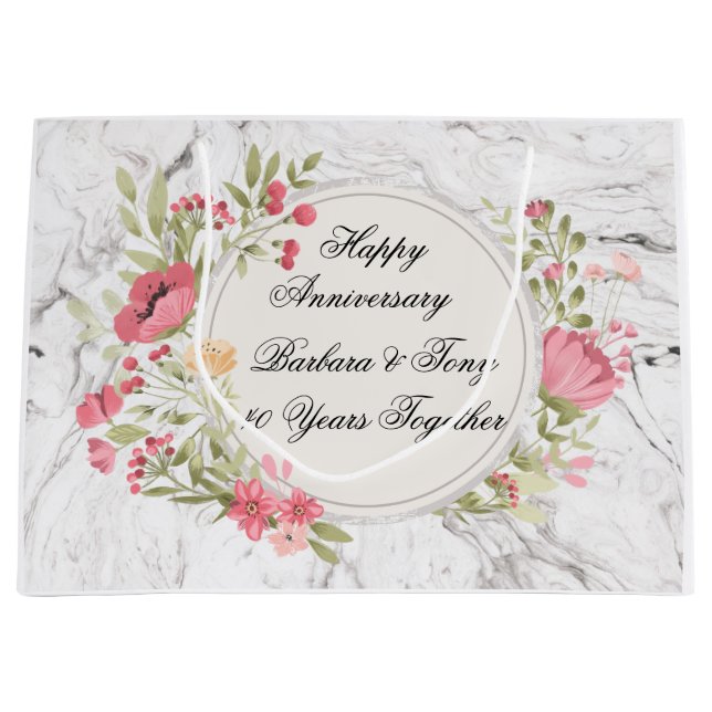 Sacola Para Presentes Grande Personalizar feliz aniversário (Frente)