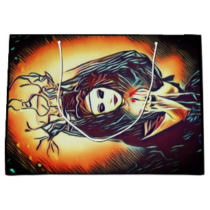 Sacola Para Presentes Grande Personalizável Bonito de bruxas-bruxas