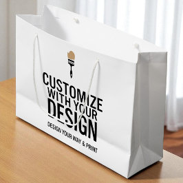 Sacola Para Presentes Grande Personalizável Empresa Comercial em Branco 12x9"