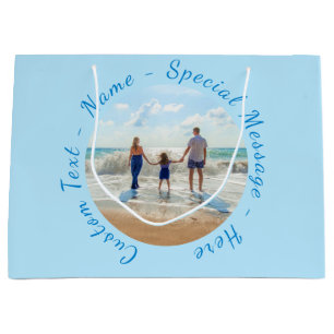 Sacola Para Presentes Grande Personalize a sua bolsa de presentes de fotos com