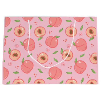 Sacola Para Presentes Grande Pêssego de Verão doce