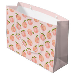 Sacola Para Presentes Grande Pêssego de Verão doce