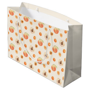 Sacola Para Presentes Grande Pêssego de Verão doce