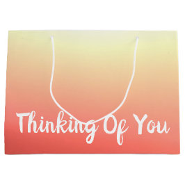 Sacola Para Presentes Grande Pêssego Laranja E Amarelo