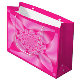 Sacola Para Presentes Grande Pétala de Folha Rosa