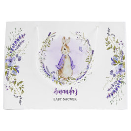 Sacola Para Presentes Grande Peter Rabbit Purple Chá de fraldas