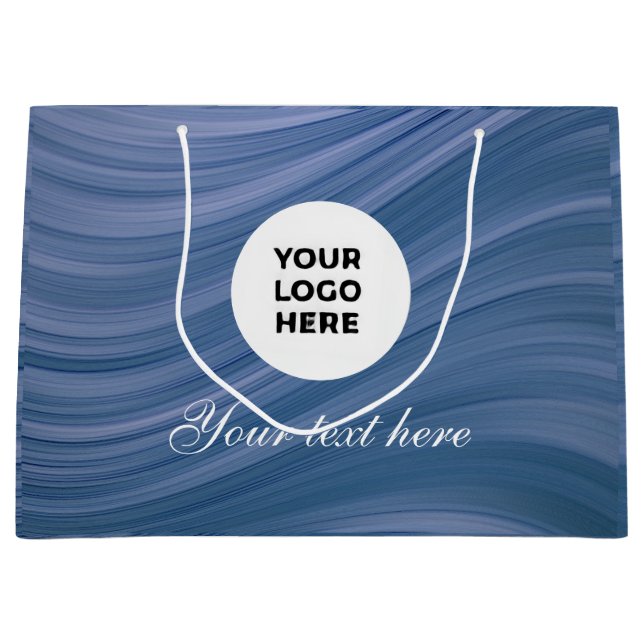 Sacola Para Presentes Grande Photo Upload | Waterproof Square Label (Frente)