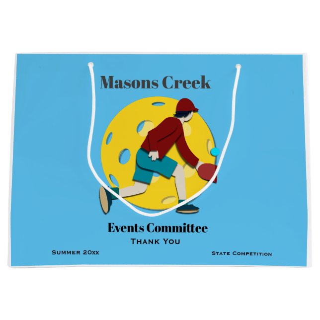 Sacola Para Presentes Grande Pickle Ball (Frente)