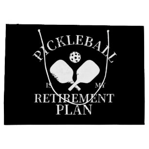 Sacola Para Presentes Grande pickleball é meu plano de aposentadoria