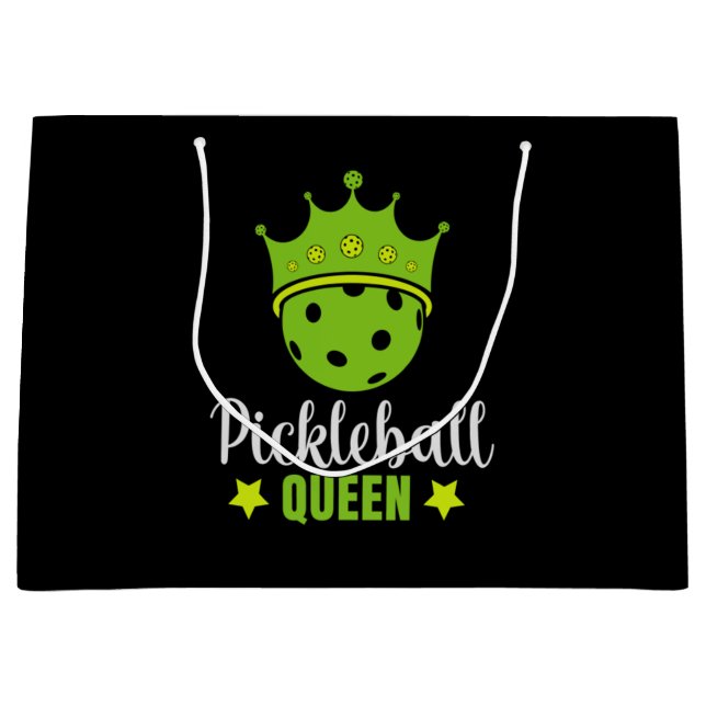 Sacola Para Presentes Grande Pickleball Queen Funny Pickle Queen