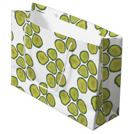 Sacola Para Presentes Grande Picle Chips Green Kosher Dill Picle Foodie