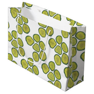 Sacola Para Presentes Grande Picle Chips Green Kosher Dill Picle Foodie