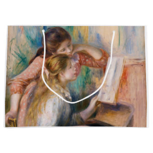 Sacola Para Presentes Grande Pierre Auguste Renoir - Jovens Meninas no Piano