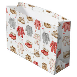 Sacola Para Presentes Grande Pijamas Confortáveis Padrão Boho Chás de Bebê