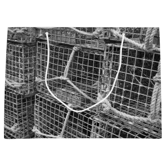 Sacola Para Presentes Grande Pilha de lagosta (Frente)