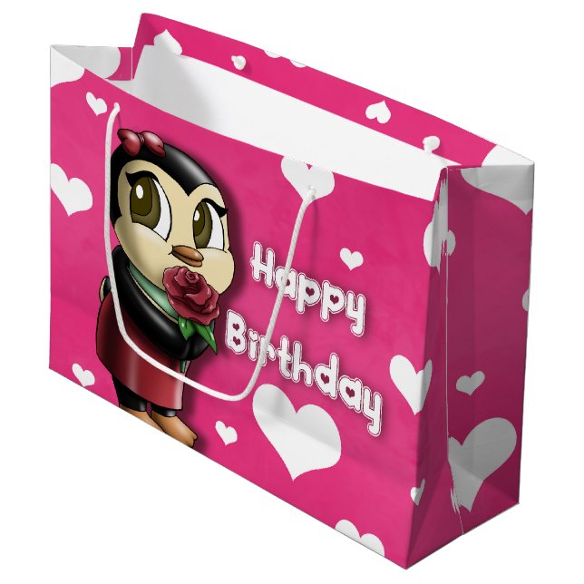 Sacola Para Presentes Grande Pinguim (Frente inclinada)