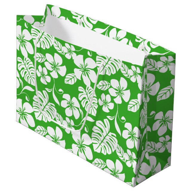 SACOLA PARA PRESENTES GRANDE PINK BIKINI (VERDE GRASS) (Frente inclinada)