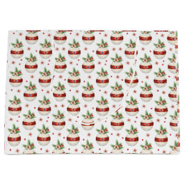 Sacola Para Presentes Grande Pink Christmas Ornament