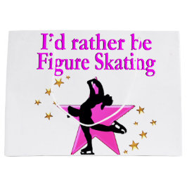 Sacola Para Presentes Grande PINK FIGURE SKATER bonito