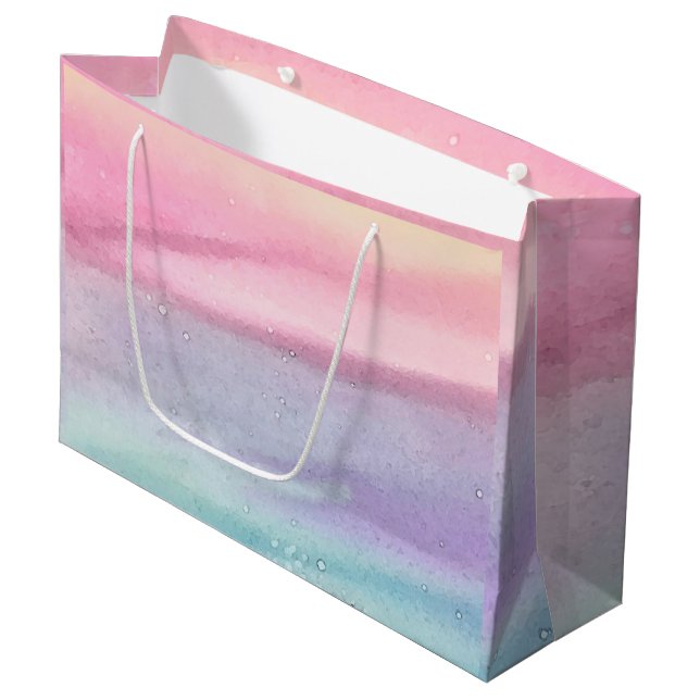 Sacola Para Presentes Grande Pink Modern Pastel (Frente inclinada)