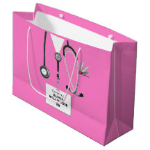 Pink Nurse Graduation Large Gift Bag