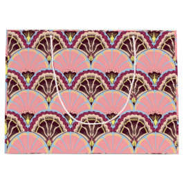 Sacola Para Presentes Grande Pink Scallop Gift Bag