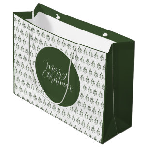 Sacola Para Presentes Grande Pino verde de árvore de Natal