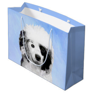 Sacola Para Presentes Grande Pintura de Cão de Água - Arte Original de Cão
